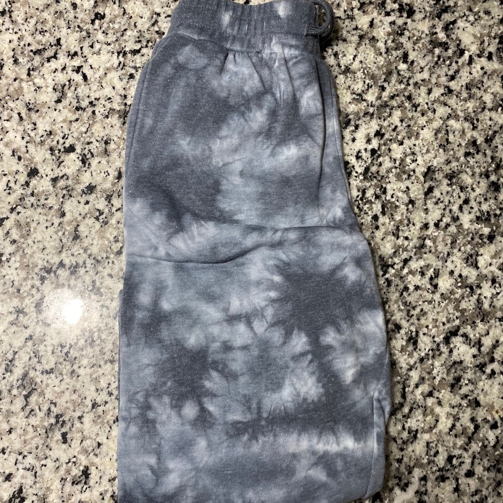 Blue tie dye joggers